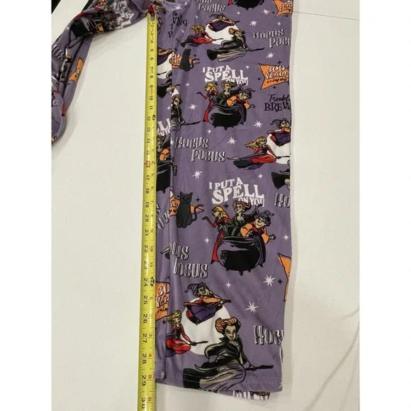 Disney‎ Hocus Pocus Halloween Pajama Pants Women's Medium 8-10 Sanderson Sisters - Picture 7 of 7